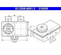 ATE Depósito compensación, líquido de frenos para BMW: Série 5 (Ref: 03.3508-8801.3)
