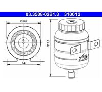 ATE Depósito compensación, líquido de frenos (Ref: 03.3508-0281.3)