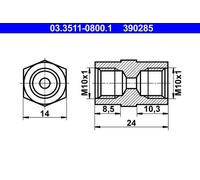ATE Empalmador de tubos flexibles (Ref: 03.3511-0800.1)