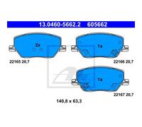 ATE Forros de Freno Delantero para Fiat 500X Jeep Renegade Todoterreno Cerrada