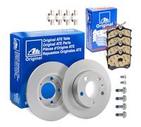 ATE Kit de discos de freno y pastillas CS-42001819 Eje trasero con tornillos pinza freno macizo