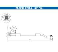 ATE Manguera De Freno Línea De Freno Compatible Para Hyundai I20 PB PBT