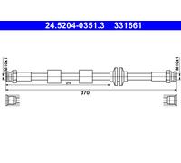 ATE Manguera De Freno Línea De Freno Compatible Para Opel Adam M13