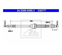Ate Manguera De Freno Línea De Freno Delante Derecha Para Ford Ka 24.5308-0489.3
