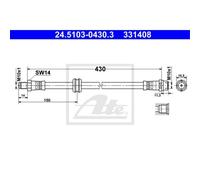 Ate Manguera De Freno Línea De Freno Delante Para Bmw 3er Compacto Z3 Roadster