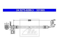 ATE Manguera De Freno Línea De Freno Trasera Derecha Para Toyota RAV 4 III IV