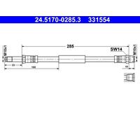 ATE Manguera De Freno Para BMW 5er Touring F11 F10 F18 PORSCHE TAYCAN CROSS