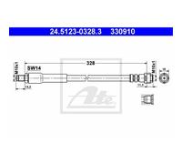 Ate Manguera De Freno Trasera Para Mercedes-Benz Vito Bus Vito/Mixto Kasten