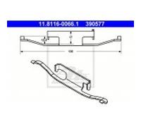 ATE Muelle pinza de freno Eje trasero 11.8116-0066.1 Compatible con BMW 3 Touring E91 3 Sedán E90 3 Sedán E46 1 Hatchback E87 1 Hatchback E81 3 Touring E46