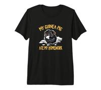 Ate My Homework Kids Wheek Merch Black Guinea Pig Lover Camiseta Premium