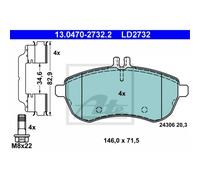 ATE Pastillas de Freno Delantero para Mercedes-Benz Clase C T-Model S204