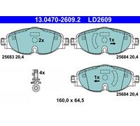ATE Pastillas de Freno Delantero para VW Up 121 122 BL1 BL2 1.0 Polo AW1 BZ1