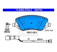 ATE Pastillas Freno 13.0460-2704.2 Pastillas de Freno para Lancia Tesis 841AX