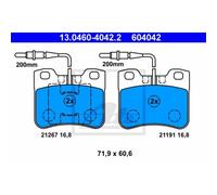 ATE Pastillas Freno 13.0460-4042.2 de para Peugeot 106 II 1A _ 1C _