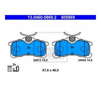 ATE Pastillas Freno 13.0460-5869.2 de para Toyota Corolla Liftback _ E11 _