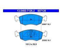 ATE Pastillas Freno 13.0460-7126.2 de para Fiat Strada Pick-Up 178E