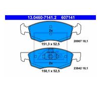 ATE Pastillas Freno 13.0460-7141.2 Pastillas de Freno para Fiat Doblo Cargo 223