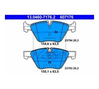ATE Pastillas Freno 13.0460-7176.2 Pastillas de Freno para BMW 5er Touring E61