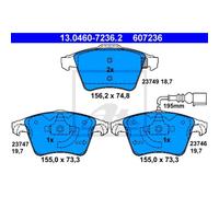 ATE Pastillas Freno 13.0460-7236.2 de para VW Multivan V 7HM 7HN 7HF 7EF 7EM