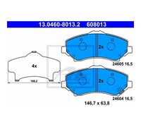 ATE Pastillas Freno 13.0460-8013.2 Pastillas de Freno para Jeep Wrangler III JK