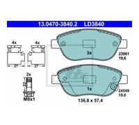 ATE Pastillas Freno 13.0470-3840.2 Pastillas de Freno para Opel Corsa D S07