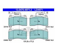 ATE Pastillas Freno 13.0470-4971.2 de para Alfa Romeo 159 Coche Deportivo 939_