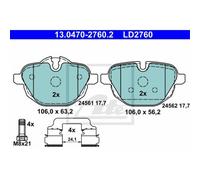 ATE Pastillas Freno de Freno Trasero para BMW X3 5er Touring Mini