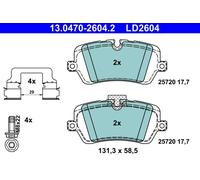 Juego de pastillas de freno ATE 13.0470-2604.2, atrás