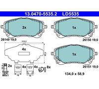 ATE Pastillas Freno Juego de para Toyota Yaris Cross Mxp Corolla Familiar E21