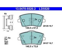 ATE Pastillas Freno Juego Pastillas de Freno de Disco para Volvo XC40 536