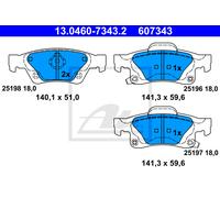 ATE Pastillas Freno Trasero Apto para Jeep Grand Cherokee IV