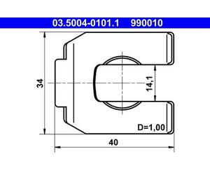 ATE Soporte, tubo flexible de freno (Ref: 03.5004-0101.1)