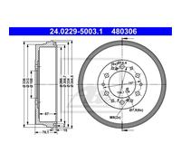 Ate 24.0229-5003.1 Tambores de Frenos