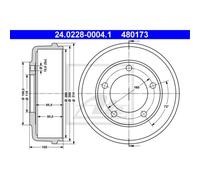 Ate Tambor De Freno Trasero 80.5Mm Para Ford Transit Pritsche/Fahrgestell
