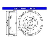 ATE Tambores De Freno Traseros Ø139.7Mm Para Toyota Hiace V Kasten Trh2_ Kdh2_