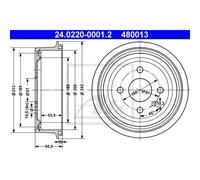 ATE Tambores De Frenos Traseros Ø100mm Para Daewoo Nexia Sedán KLETN Lanos KLAT