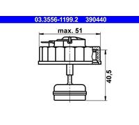 ATE Tapa, depósito de líquido de frenos (Ref: 03.3556-1199.2)
