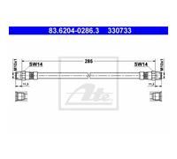 ATE Tubo Flexible de Frenos Línea de Freno Delantera para Volvo 240 Familiar 260
