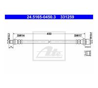ATE Tubo Flexible de Frenos Línea Delantera para Mercedes-benz Clase G Cabrio