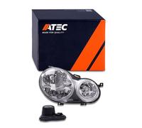 ATEC Germany 1x Faro delantero Faro principal derecho (lado del pasajero) Compatible con VW POLO (9N_, 9A_), POLO 4 notchback (9A4, 9A2, 9N2, 9A6)