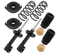 ATEC GERMANY 2x Amortiguador de gas a presi-n puntal delantero bitubo in ojinete del puntal y juego de protecci-n contra el polvo + muelle de suspensi-n compatible con OPEL CORSA B (S93),Box (S93)