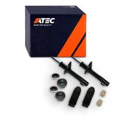 ATEC Germany 2x Amortiguador de gas a presión puntal delantero bitubo in ompatible con: Audi A3, Seat Leon, Toyota II, Skoda Octavia I, VW Bora I, Bora Variant, Golf IV, Golf IV Variant, New Beetle