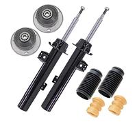 ATEC GERMANY 2x Amortiguador de presión de aceite puntal delantero bitubo in ojinete de puntal y kit de protección contra el polvo, compatible con RENAULT TWINGO I (C06_)