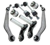 ATEC Germany 2x Brazo de control, 2x Brazo de control integral delantero trasero, 2x rodamientos de muñón de dirección, 2x barras de acoplamiento BMW Serie 5 (E60)(E61), Serie 6 (E63)(E64)