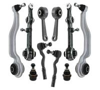 ATEC Germany 2x Brazo de control inferior, 2x Brazo de control inferior, 2x barra de acoplamiento, 2x rótula de dirección, 2x rótula MERCEDES CLS (C219), Clase E (W211)(S211)