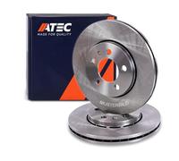 ATEC Germany 2x Discos de freno delanteros Ø 255 mm Compatibles con TOYOTA COROLLA (_E10_ _E11_)