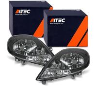 ATEC Germany 2x faros Faros delanteros Faros principales negro H4 sin servomotor compatible con NISSAN PRIMASTAR, OPEL VIVARO A, RENAULT TRAFIC 2