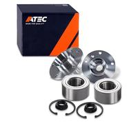 ATEC Germany 2x Juego de rodamientos de rueda juego de rodamientos de rueda + sensor ABS integrado + 2x Buje de rueda trasera compatible con BMW 1 (E81,E87),3 E90,Convertible E93,CoupŽ E92,Touring E91