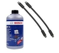 ATEC Germany 2x Latiguillo de freno delantero, 1x 500 ml líquido de frenos Líquido de frenos DOT-4 L 320mm Compatible con AUDI A6 C5,A4 B5,SKODA SUPERB 1 (3U4),VW PASSAT B5 (3B2)(3B5),B5.5 (3B6)(3B3)