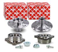 ATEC Germany 2x Rodamiento de rueda trasera juego de rodamientos de rueda FEBI cubo de rueda trasera Compatible con BMW Serie 5 (E39), Serie 5 Touring (E39)